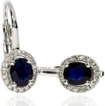 Zlatnictví Helios Zlaté náušnice se Safíry a Diamanty