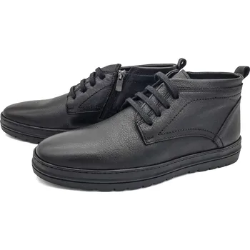 Pánské polobotky Pánské kotníkové boty na zip 204-2719/A,B WILD černá Barva: černá, Velikost: 42