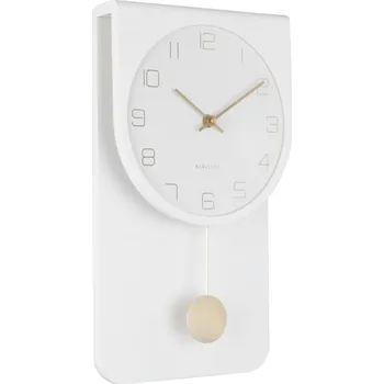 Designové kyvadlové nástěnné hodiny 5779WH Karlsson 39cm