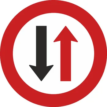 Dopravní značení DZ P7 Přednost protijedoucích vozidel Dopravní značka 700 mm kruh