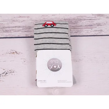 YO Punčocháče RAB0003C šedé s autíčky velikost oblečení - děti: 128/134