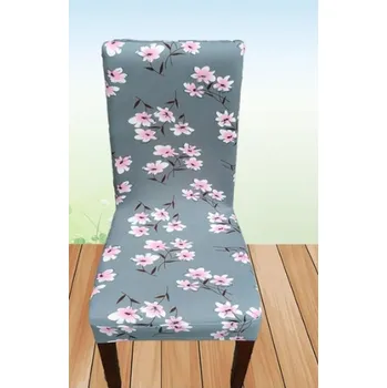 Potah na židli Potahy na židle s opěradlem Varianty: šedá, růžová kvítka
