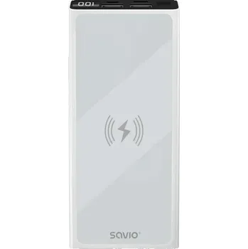 Powerbanka Powerbanka 10000 mAh, indukční nabíjení, bílá, BA-06