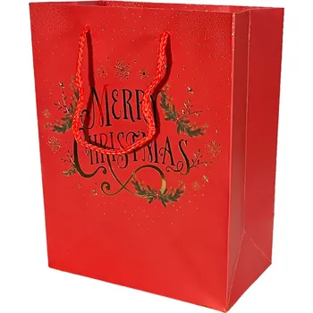 Dárková taška Dárková taška malá vánoční červená Merry Christmas