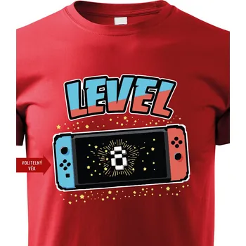 Chlapecké tričko Dětské narozeninové tričko Level, Barva Červená, Velikost 158 cm/12 roků, Canvas Dětské tričko Bezvatriko.cz 1653