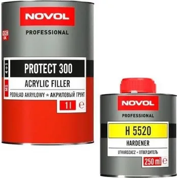 Ředidlo NOVOL plnič PROTECT 300 černý 1l + tužidlo H5520 normal 0,25l