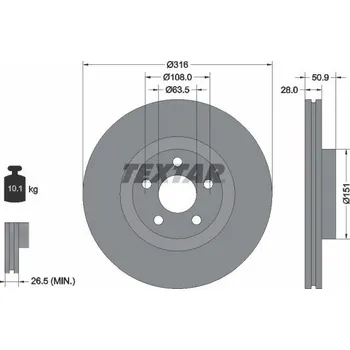 Brzdový kotouč Brzdový kotouč TEXTAR 92317203