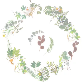 Náplň do diáře CuteArt Washi samolepky - Plants, 60 ks