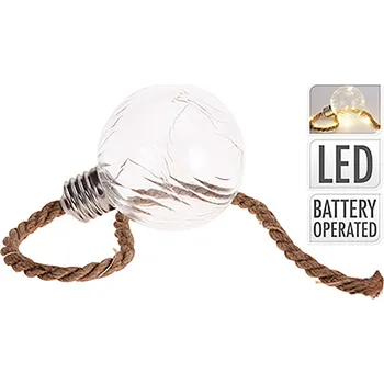 Vánoční světelná dekorace H&L Koule sklo s LED ,60cm