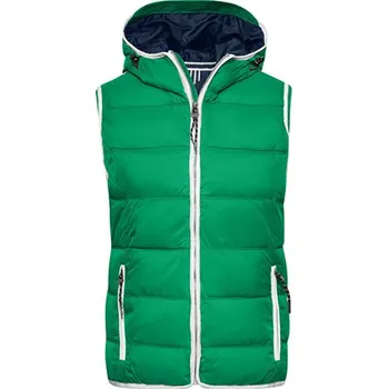 Dámská vesta James&amp;Nicholson Dámská prošívaná vesta JN1075 Irish Green-White XL