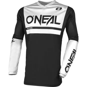 cyklistický dres Dres - O'NEAL Element Threat Air - černá/bílá S