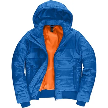 B&amp;C Superhood Dámská zimní bunda JW941 Royal Blue-Neon Orange XXL