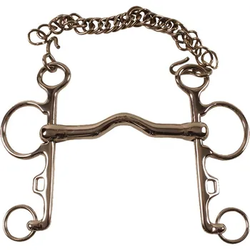 Vybavení pro koně Umbria Equitazione Udidlo Pelham nelomené Umbria Equitazione, 14 mm 14,5 cm