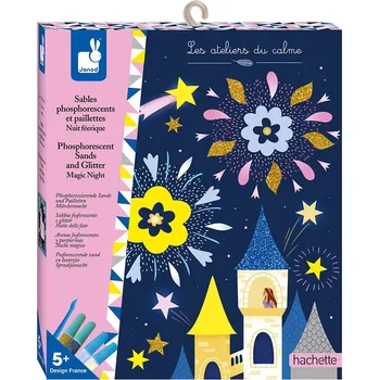 kreativní sada Janod Kouzelná noc třpytivé písky svítí ve tmě J07885