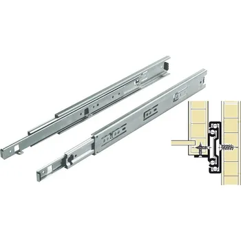 Nábytkové kování Kuličkový plnovýsuv do 30 kg, ocelový, zinkovaný délka 350 mm