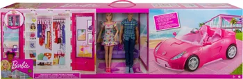 Panenka Mattel GVK05 sada panenka Barbie/šatník/kabriolet/Ken