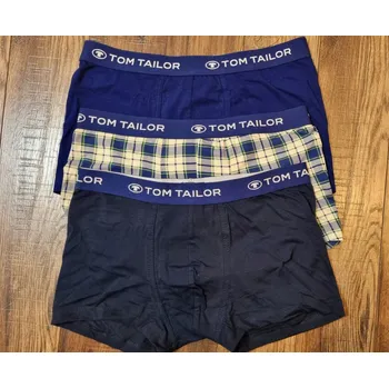 Boxerky TOM TAILOR Trojbalení pánských boxerek (2x modrá, 1x vzor) XXL 70770-615