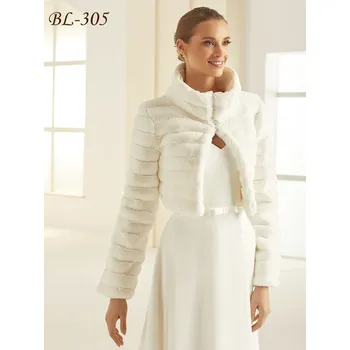 Dámský kožich Svatební kožíšek ivory BL-305 Vybraná velikost: L