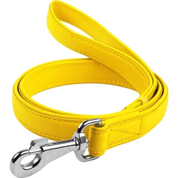 Vodítko pro psa Žluté kožené vodítko 122 cm (Kvalitní kožené žluté vodítko pro psy s kovovou přezkou. Délka vodítka je 122 cm a šířka je 25 mm. )