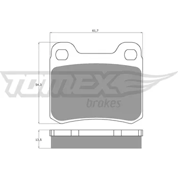 Brzdová destička Sada brzdových destiček, kotoučová brzda TOMEX Brakes TX 10-37