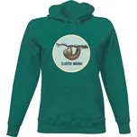 Dámská mikina s kapucí s potiskem Sloth mode dámské