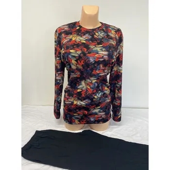 Dámská halenka Domácí oblečení, Barva Červená, Velikost XXL50, Materiál 88%Vs 6%Pa 6%Pu