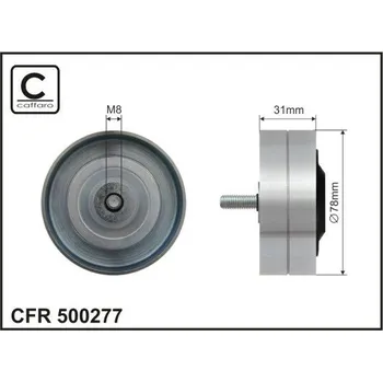 Vratná/vodicí kladka, klínový žebrový řemen CAFFARO 500277