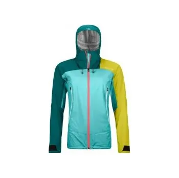 Ortovox WESTALPEN 3L LIGHT JACKET W ice waterfall S; Modrá bunda + DÁREK DLE VÝBĚRU!