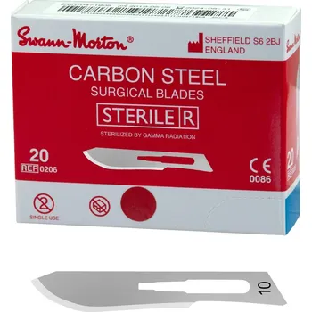 Swann-Morton Skalpelové čepelky SWANN MORTON č. 10 - 100ks
