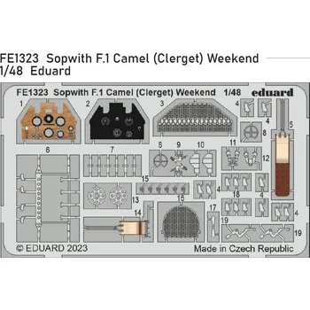 Plastikový model Eduard 1/48 Sopwith F.1 Camel (Clerget) Weekend (EDUARD)