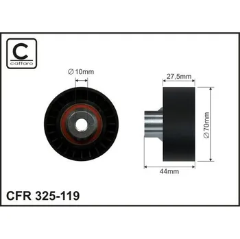 Vratná/vodicí kladka, klínový žebrový řemen CAFFARO 325-119