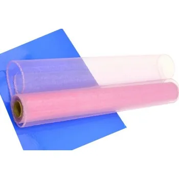 Party dekorace Organza 40cm/10y sv.růžová (40cm-9m-obšitá 40 cm/9m světle růžová)