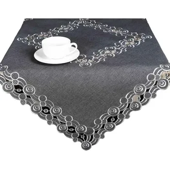 ubrus Forbyt Ubrus celoroční, Kruhy, šedý Velikost: 35 x 160 cm