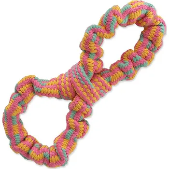 Hračka pro psa Dog Fantasy Přetahovadlo DF osmička barevné vzor 1, 25cm