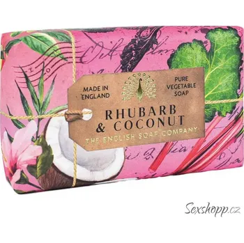 Mýdlo Luxusní tuhé mýdlo English Soap Company – rebarbora a kokos