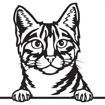 Vsepropejska Egyptská Mau kočka dřevěná dekorace na zeď Rozměr (cm): 38 x 36