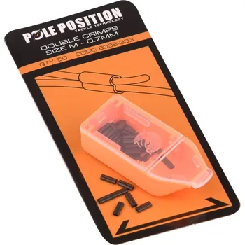 Rybářský háček Pole Position krimpovací svorky Double Crimps Velikost: Medium, Délka: 0,7mm