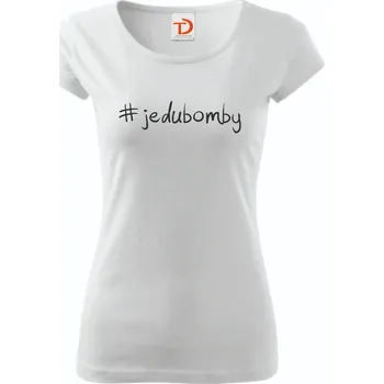 LORD OF PIXELS Dámské tričko #JEDUBOMBY Barva textilu: Bílá, Velikost oblečení: 3XL