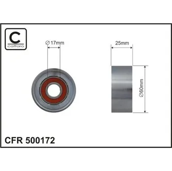 Napínací kladka, žebrovaný klínovy řemen CAFFARO 500172