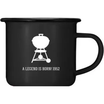 Příslušenství pro gril Smaltovaný hrnek s bílým grilem