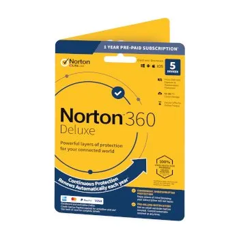 Zrychlení počítače Norton 360 Deluxe, 5 lic., 2 roky, obnovení