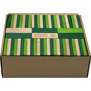 Dřevěná hračka Kostky - Dřevěné domino zelené, 200ks