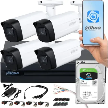 Zabezpečení domácnosti Sledovací sada Dahua XVR 1TB 4x FullHD IR80m rohová kamera