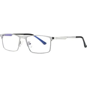 Brýlová obroučka Kovové brýle proti modrému světlu - Unisex, stříbrné
