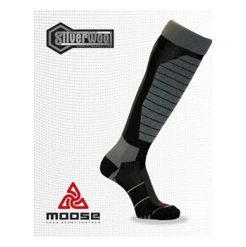 Pánské ponožky CARVE EXTRA lyžařské termo podkolenky Moose černá XS