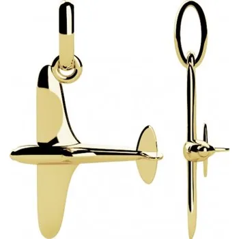 Přívěsek Zlatý přívěsek Plane Materiál šperku: Žluté zlato