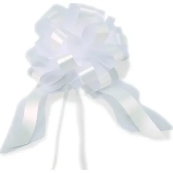 Stuha Bolis Mašle na dárek bílá lesklá 1 ks 22 cm BO56907061009-1