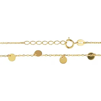 Náramek Elegantní náramek Shiny ve žlutém zlatě, délka: 19 cm Délka: 19 cm