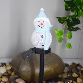 Venkovní osvětlení Solární zahradní světlo, Sněhulák, studená bílá, různé varianty na výběr Barva: Modrá