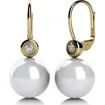 Náušnice Visací perlové náušnice Fay ve zlatě Materiál šperku: Žluté zlato